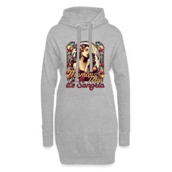 Mama Mia Sangria Spanien Portugal Geschenk - Hoodie-Kleid - Grau meliert - Vorne