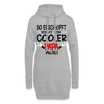 PAPA SPRÜCHE ERSCHÖPFUNG - Hoodie-Kleid - Grau meliert - Vorne