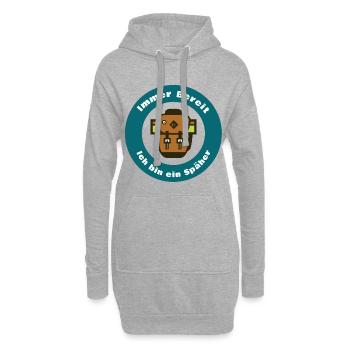 Immer bereit – ich bin ein Scout - Hoodie-Kleid - Grau meliert - Vorne