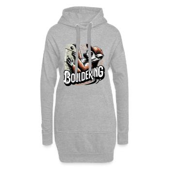 Bloc Lémurien Cadeau d’escalade - Sweat-shirt à capuche long Femme - gris chiné - Devant