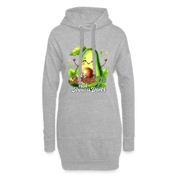 Happy Avocado its AvocaDo Design - Hoodie-Kleid - Grau meliert - Vorne