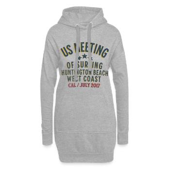 Surfen an der Westküste trifft Huntington Beach - Hoodie-Kleid - Grau meliert - Vorne