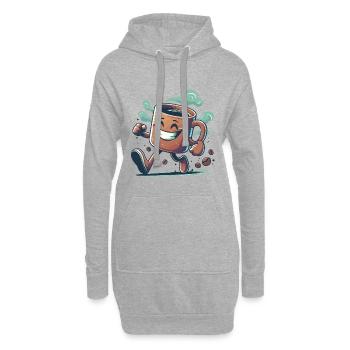Good Mood Coffee Mug Gift - Hoodie Dress - heather grey - Front
