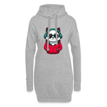 Birma Heilige Katze Rasse Karikatur Kawaii Tier Haustier - Hoodie-Kleid - Grau meliert - Vorne