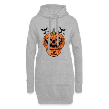 Trick or Treat Halloween - Hoodie-Kleid - Grau meliert - Vorne