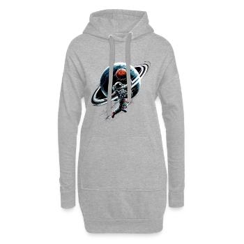 Basketball Astronaut Spaceman Gift - Hoodie Dress - heather grey - Front