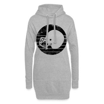 American Football Helm - Hoodie-Kleid - Grau meliert - Vorne