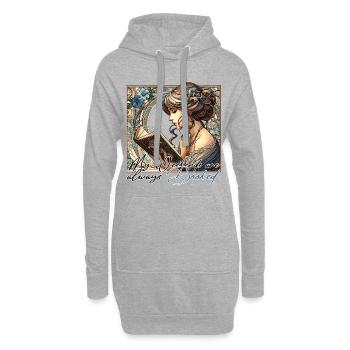 Frau Lesen Wochenenden Buch Bücher Geschenk - Hoodie-Kleid - Grau meliert - Vorne