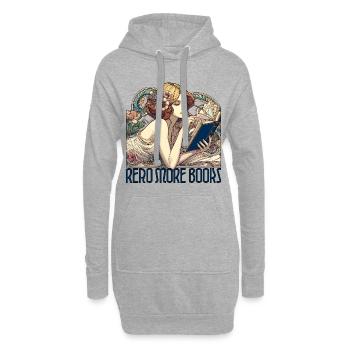 Lire la suite Livres Art Nouveau Femme Lecture de livres - Sweat-shirt à capuche long Femme - gris chiné - Devant