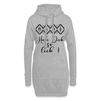 MAMA HERZEN - HABE DICH SO LIEB - Hoodie-Kleid - Grau meliert - Vorne