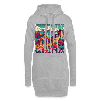 Die Chinesische Mauer - Hoodie-Kleid - Grau meliert - Vorne