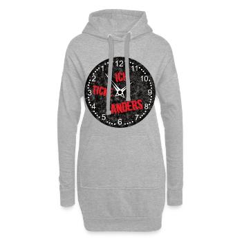 uhr - Hoodie-Kleid - Grau meliert - Vorne