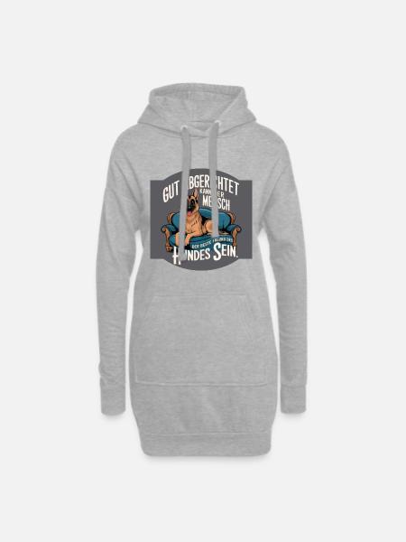 Deutscher Schäferhund der beste Freund des Hundes - Hoodie-Kleid - Grau meliert