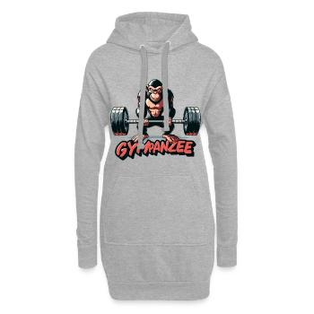 Gympanzee Chimpanzee Cadeau de gym drôle - Sweat-shirt à capuche long Femme - gris chiné - Devant