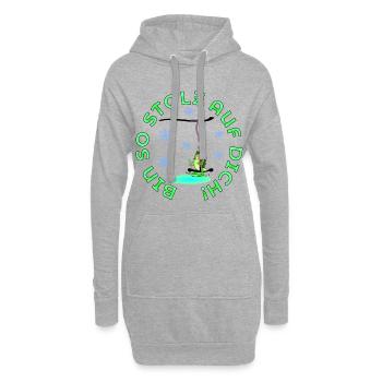 SKIANFÄNGER DINOSAURIER STOLZ SKISPORT - Hoodie-Kleid - Grau meliert - Vorne
