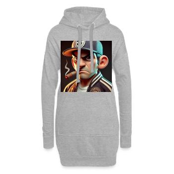 Angry man - Hoodie-Kleid - Grau meliert - Vorne
