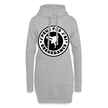 Je Peux Pas J'ai Breakdance - Sweat-shirt à capuche long Femme - gris chiné - Devant
