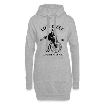 Hochzeits-T-Shirts: Life Cycle Edition - Hoodie-Kleid - Grau meliert - Vorne