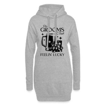 Le Club des Mariés - Etude de Garçon Design - Sweat-shirt à capuche long Femme - gris chiné - Devant