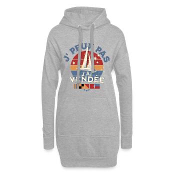 Ich kann nicht, ich habe Vendée Glb - Hoodie-Kleid - Grau meliert - Vorne
