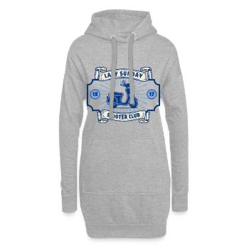 Lazy Sunday Scooter Club - Hoodie-Kleid - Grau meliert - Vorne