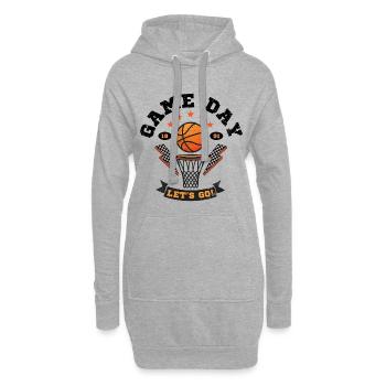 Let’s Go Basketball - Hoodie-Kleid - Grau meliert - Vorne