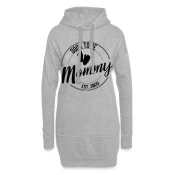 Bientôt maman – Cadeau pour les futures mamans 2023 - Sweat-shirt à capuche long Femme - gris chiné - Devant