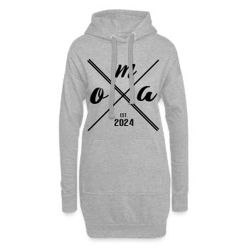 Grandma Est. 2024 – Cadeau pour les nouvelles mamies - Sweat-shirt à capuche long Femme - gris chiné - Devant