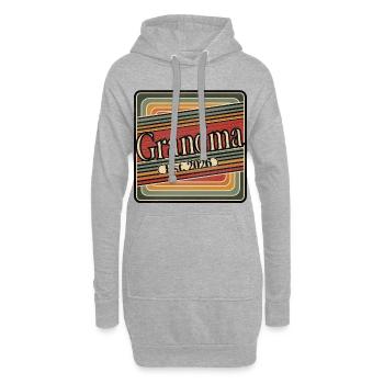 Grandma Est. 2026 – Cadeau rétro pour les nouvelles mamies - Sweat-shirt à capuche long Femme - gris chiné - Devant