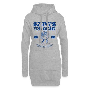 Au service du tennis - Sweat-shirt à capuche long Femme - gris chiné - Devant