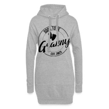 Bientôt Mamie – Cadeau pour les futures mamies 2025 - Sweat-shirt à capuche long Femme - gris chiné - Devant