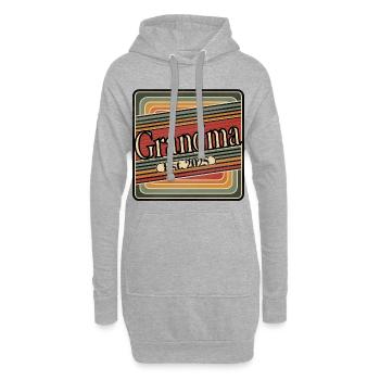Grandma Est. 2025 – Cadeau rétro pour les nouvelles mamies - Sweat-shirt à capuche long Femme - gris chiné - Devant