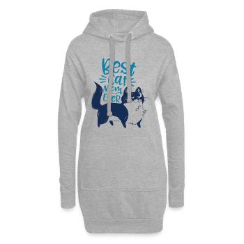 Meilleure maman chat de tous les temps - Motif de chat aimant - Sweat-shirt à capuche long Femme - gris chiné - Devant