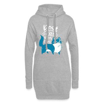 Meilleure maman chat de tous les temps - Motif de chat mignon - Sweat-shirt à capuche long Femme - gris chiné - Devant