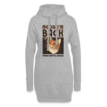 Meow I’m Back - Hoodie-Kleid - Grau meliert - Vorne