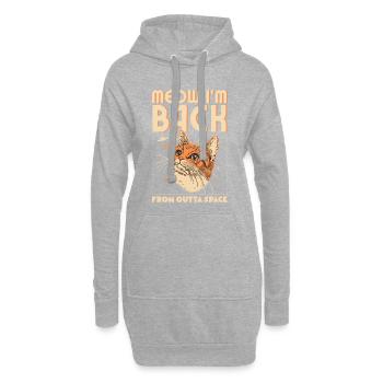 Meow I'm Back - Hoodie-Kleid - Grau meliert - Vorne