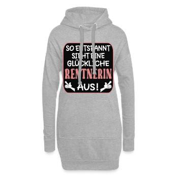 GLÜCKLICHE RENTNERIN RUHESTAND RENTE - Hoodie-Kleid - Grau meliert - Vorne