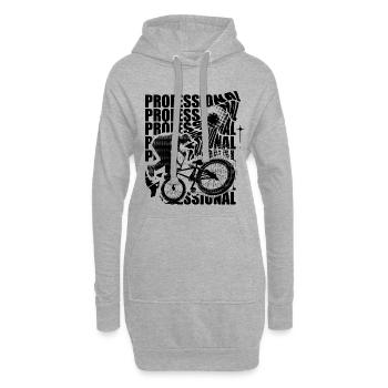BMX freestyle – Adrénaline sur deux roues - Sweat-shirt à capuche long Femme - gris chiné - Devant