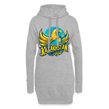 Kazakhstan Eagle Sun Flag Flag Gift - Hoodie Dress - heather grey - Front