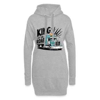 King of the Road - Hoodie-Kleid - Grau meliert - Vorne