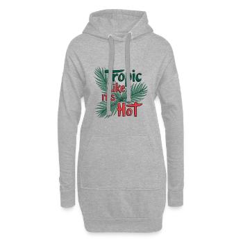 Tropic Like It’s Hot - Hoodie-Kleid - Grau meliert - Vorne
