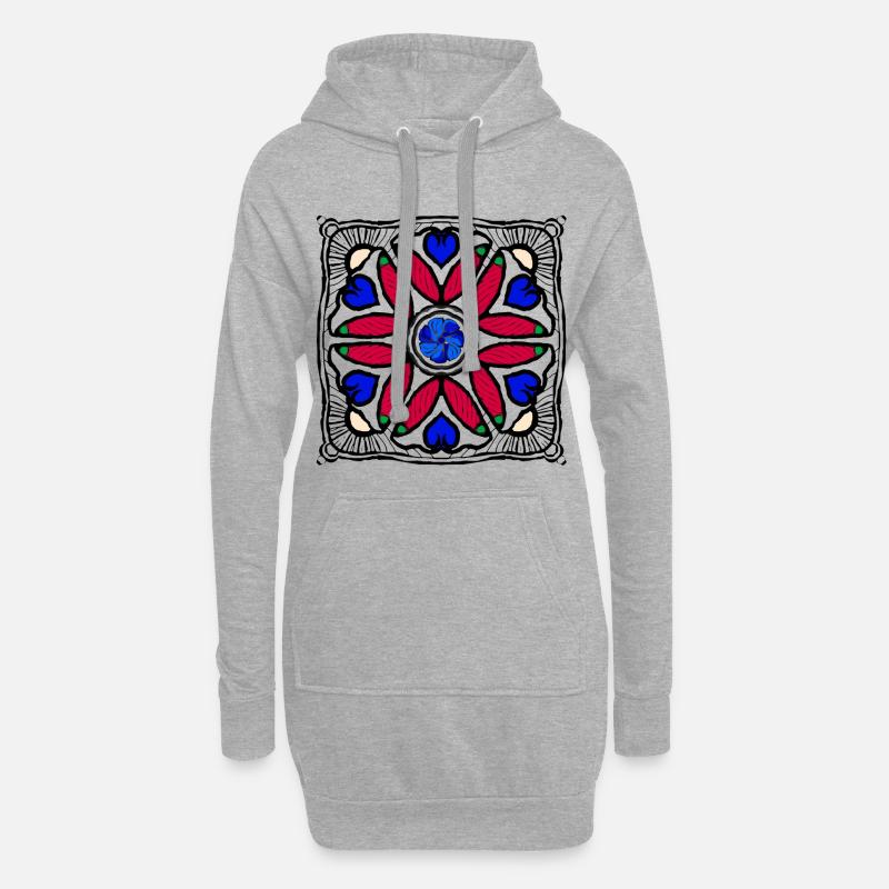 Peperoni Pop Art - Hoodie-Kleid - Grau meliert