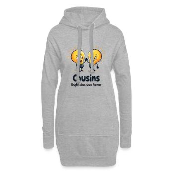 Cousins Bright Ideas - Hoodie-Kleid - Grau meliert - Vorne