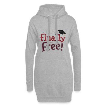 Enfin libre ! - Sweat-shirt à capuche long Femme - gris chiné - Devant