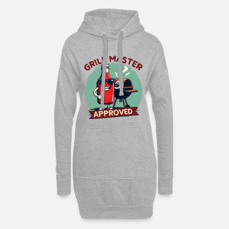 Grill Master Approved - Hoodie-Kleid - Grau meliert