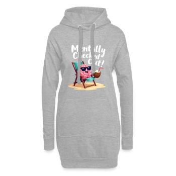 Mentally Checked Out - Hoodie-Kleid - Grau meliert - Vorne