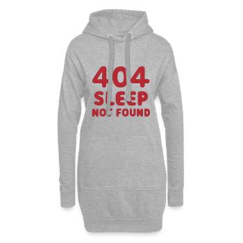 404: Sleep Not Found - Hoodie Dress - heather grey - Front