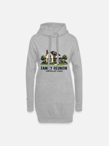 Réunion de famille - Chaos contrôlé - Sweat-shirt à capuche long Femme - gris chiné