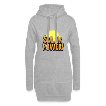 L’énergie solaire ! - Sweat-shirt à capuche long Femme - gris chiné - Devant