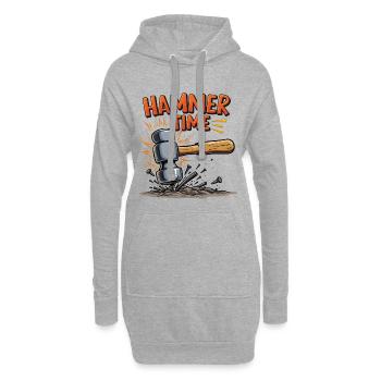 C’est un moment génial ! - Sweat-shirt à capuche long Femme - gris chiné - Devant